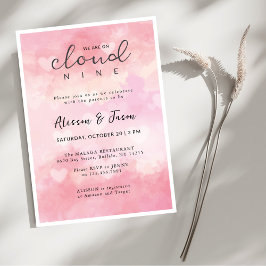 Invitación Nueve nubes rosadas de ensueño de Baby Shower mode