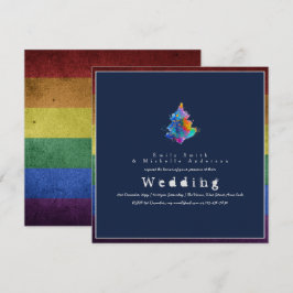 Invitación NUEVO Árbol de Navidad Arcoíris LGBT Orgullo Boda 