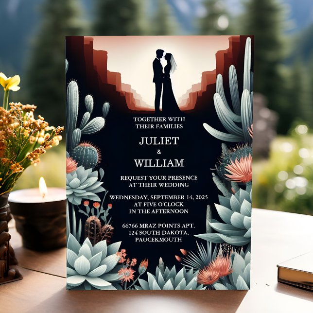 Invitación Nuevo Boda de Cacti Suculento del Desierto Verde d (Subido por el creador)