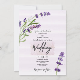 Invitación Nuevo Boda de moda Levander Calligraphic
