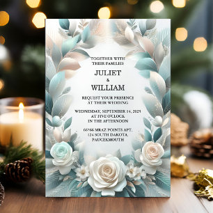 Invitación Nuevo Boda de plata de gama alta brillante Metaliz