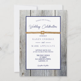 Invitación Nuevo Boda Rústico de Dockside Rope