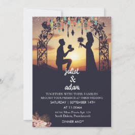 Invitación Nuevo Boda rústico elegante Twilight
