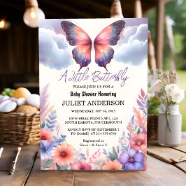 Invitación Nuevo Bug Boho Soft Glow Live Butfly Baby Shower