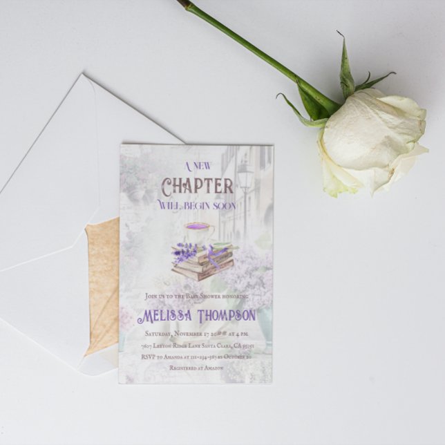 Invitación Nuevo capítulo Begin Lavender Tea Brunch Baby Show (Subido por el creador)