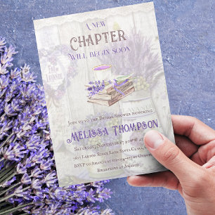 Invitación Nuevo capítulo Begin Lavender Tea Fiesta Brillante