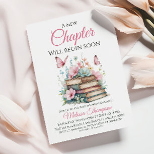 Invitación Nuevo capítulo Chica rosa libro de historias Baby 