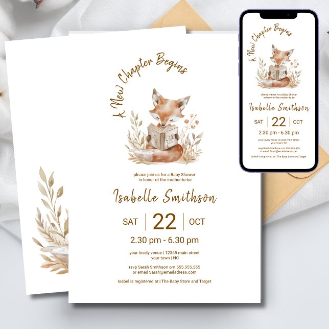 Invitación Nuevo capítulo comienza con el Baby Shower de los  (Subido por el creador)