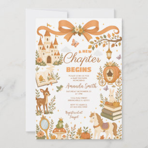 Invitación Nuevo capítulo comienza historia niña baby shower