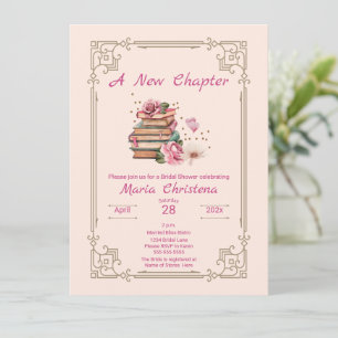 Invitación Nuevo Capítulo Comienza Libro Romántico Despedida 