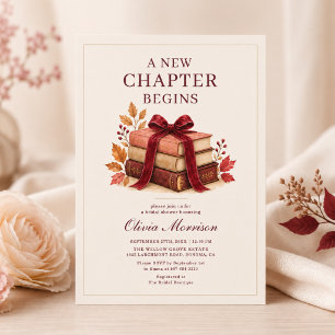 Invitación Nuevo Capítulo Comienza Lluvia Nupcial de Otoño