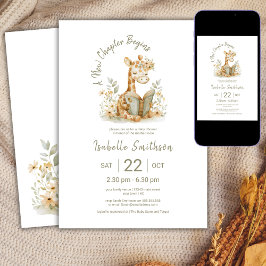 Invitación Nuevo capítulo inicia Baby Shower de guiraffe Stor