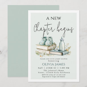 Invitación Nuevo capítulo inicia Baby Shower de Storybook Boy