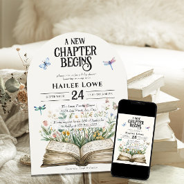 Invitación Nuevo capítulo inicia flor silvestre de Baby Showe