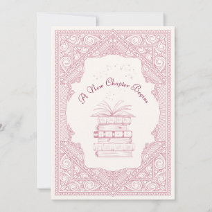 Invitación Nuevo Chica del libro de capítulos Baby Shower