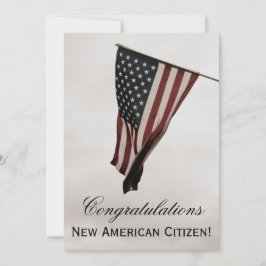 Invitación ¡Nuevo ciudadano americano de la enhorabuena! -
