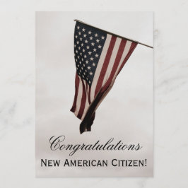 Invitación ¡Nuevo ciudadano americano de la enhorabuena! -