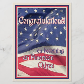 Invitación ¡Nuevo ciudadano americano de la enhorabuena! -