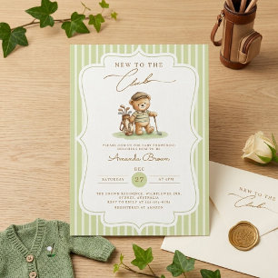 Invitación Nuevo en Club Little Putter en camino Baby Shower
