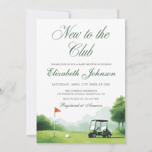 Invitación Nuevo en el Club de Golf Moderno Foto QR Baby Show
