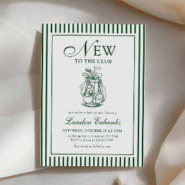 Invitación Nuevo en el Club de Golf Niño Baby Shower