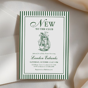 Invitación Nuevo en el Club de Golf Niño Baby Shower