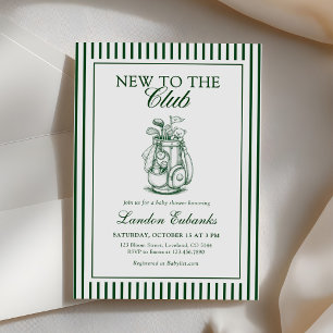 Invitación Nuevo en el Club de Golf Niño Baby Shower