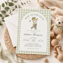 Invitación Nuevo en el Club de Golf Niño Baby Shower