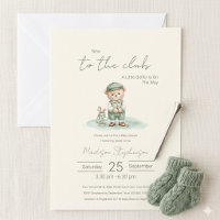 Nuevo en el Club de Golf Oso Baby Shower Código QR