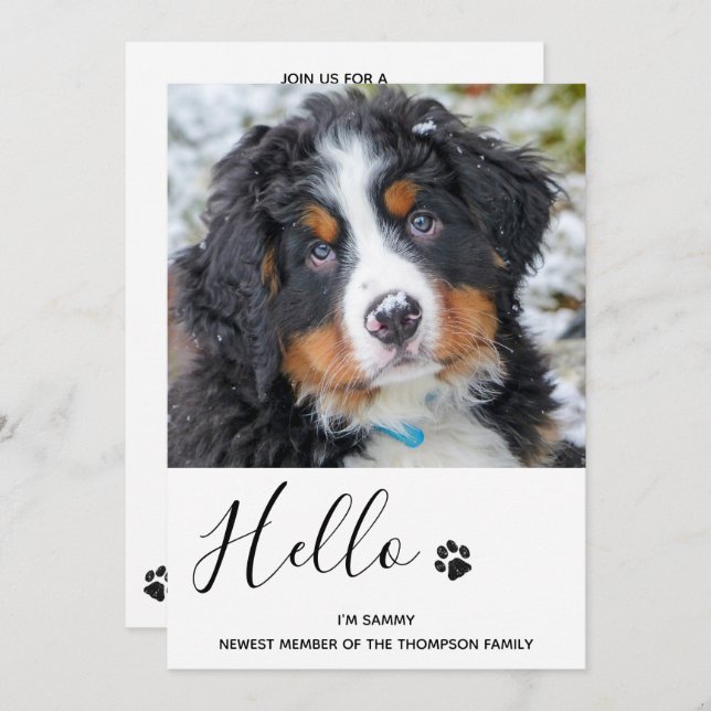 Invitación Nuevo Fiesta de ducha de porcino Mascota (Anverso / Reverso)