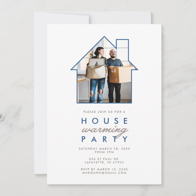 Invitación Nuevo Fiesta para el calentamiento de la casa (Anverso)