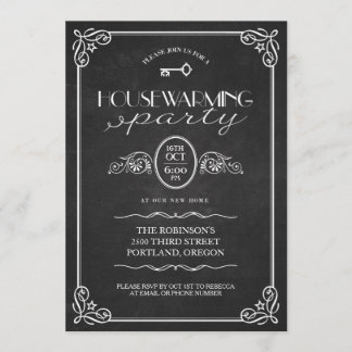 Invitación Nuevo Fiesta para el calentamiento de la casa en C