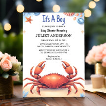 Nuevo Guay Beach Ocean Catch Red Crab Baby Shower