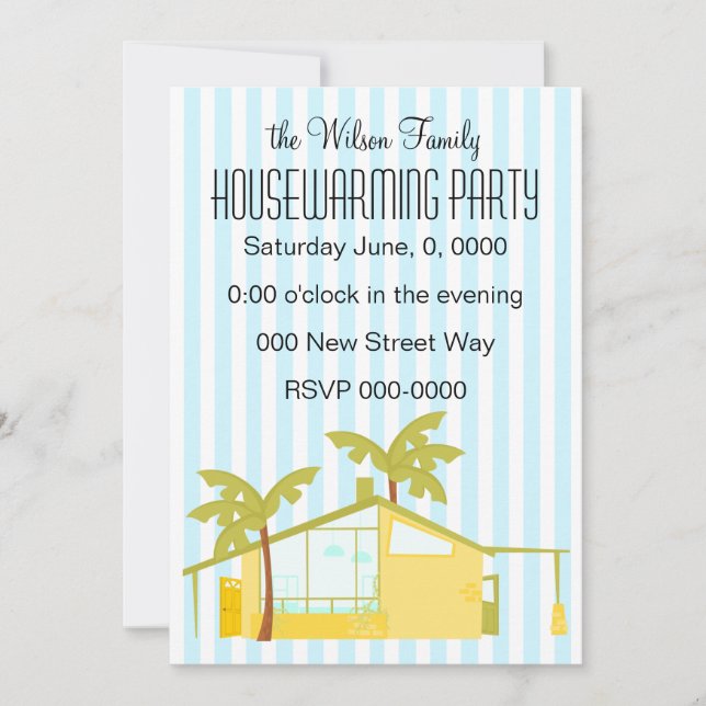 Invitación Nuevo hogar en las palmas (Anverso)