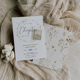 Invitación Nuevo libro de capítulos Tema de género Baby Showe