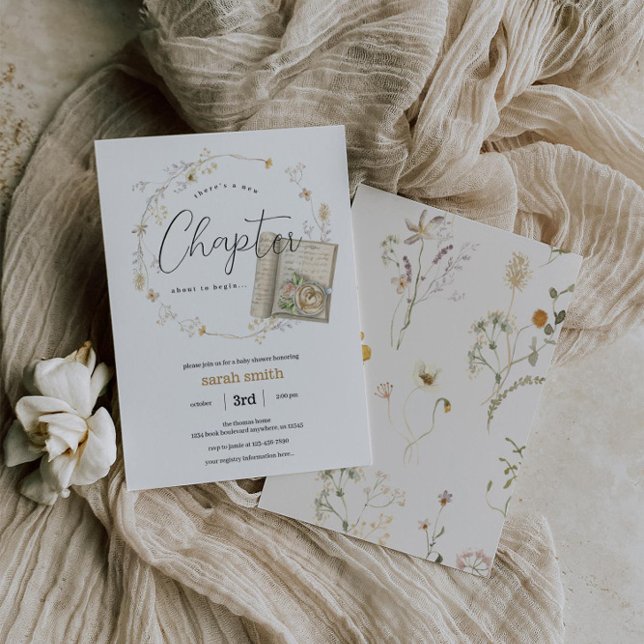 Invitación Nuevo libro de capítulos Tema de género Baby Showe (Subido por el creador)