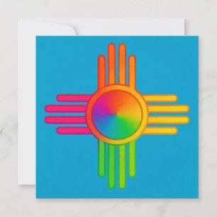Invitación Nuevo México Zia Sol Neon