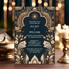 Invitación Nuevo palacio Hindi Henna Mehndi Boda de estilo in