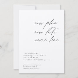 Invitación Nuevo plan nueva fecha igual amor cambio de planes