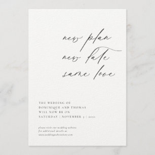 Invitación Nuevo plan nueva fecha igual amor cambio de planes