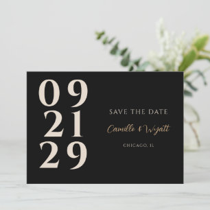 Invitación Número apilado negrita Código QR mínimo Guardar la