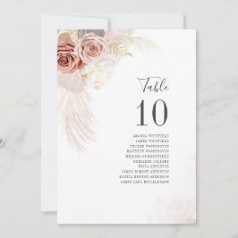 Invitación Número de asiento 10 de la tabla de Bodas de gramí