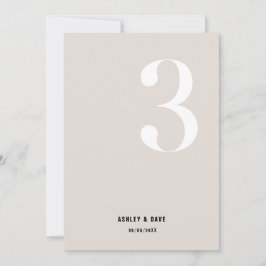 Invitación Número de cuadro 3 Número de cuadro Boda negrita b