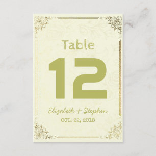 Invitación Número de la mesa de asiento del Boda del marco fl