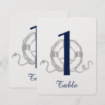 Número de la mesa de bodas de la playa del Ancla P