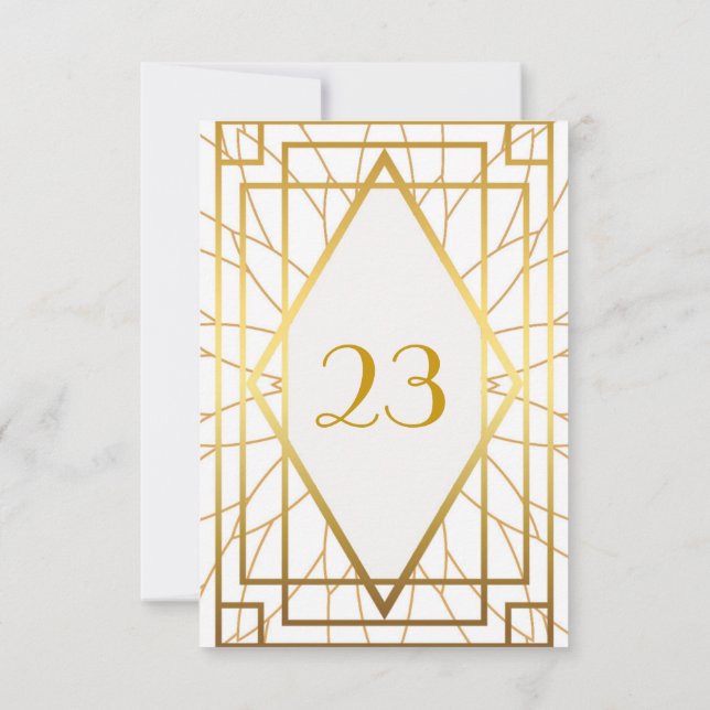Invitación Número de la tabla,Gran ganadería,elegante,moda,or (Reverso)