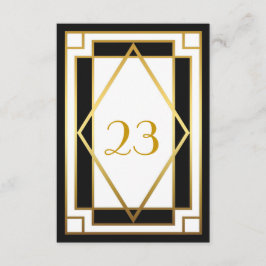 Invitación Número de mesa, Gran Gatsby, elegante, chic, blanc