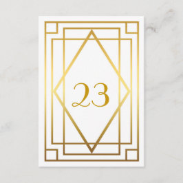 Invitación Número de Mesa, Gran Gatsby, elegante, chic, oro b