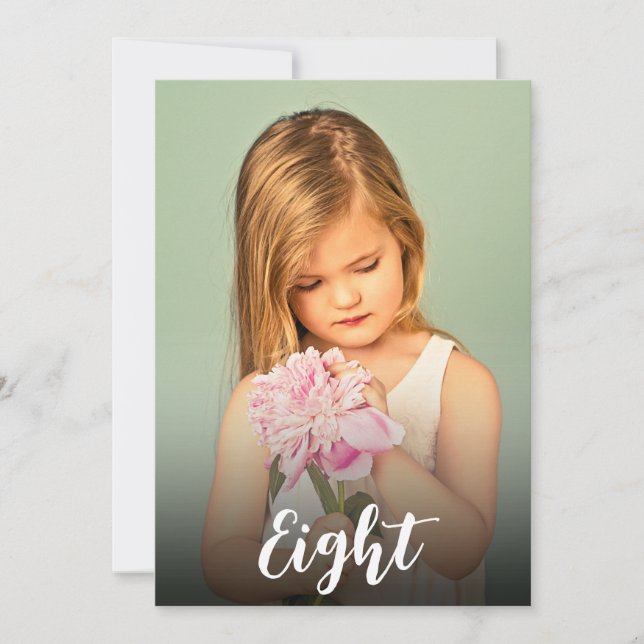 Invitación Número de niños de cumpleaños número de Chicas de  (Anverso)