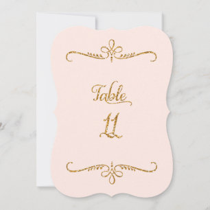 Invitación Número de tabla 11, recepciones de letras de scrip
